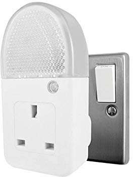 Uni-Com Plug-Through Night Light with Dusk to Dawn Sensor, Energy Saving Long Life LEDs, Soft Light for Children’s Rooms, Bedrooms, Stairways & Hallways