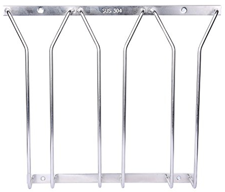 Dianoo Weinglas-Regal mit 3 Reihen Drahtaufhängerahmen, hochwertiger Edelstahl-Tischständer unter einem Schrank [10,78 Zoll] [Teller]