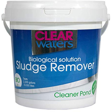 CLEAR waters Pond Sludge Remover 1L – Treats 10,000 Litres of Water – Pond Algae Treatment Ideal for Spring and Summer – Fast Acting Pond Cleaner to Remove Sludge