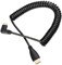 HangTon Mini-HDMI-auf-HDMI-HDTV-Spiralkabel für Handy, Tablet, Laptop, DV-Kamera, Computer-Monitor, rechtwinklig, 90 Grad, 1,2 m