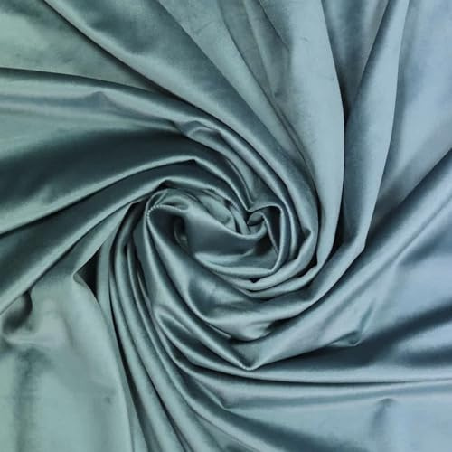 Samtstoff Meterware 280 cm Breite – Eleganter & Weicher Stoff für Möbel, Kleidung, Vorhänge & DIY-Projekte – Vielseitig & Pflegeleicht (01-Grün-lt)