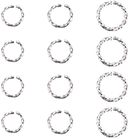 UNICRAFTALE 120Stk. 3 Größen 6mm / 8mm / 10mm -EU12-EFNJumps Rings 304 Edelstahl-Jump-Ringe Offene Jump-Ring-Anschlüsse O-Ringe Für DIY-Armband-Halsketten Schmuckherstellung