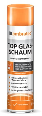 Ambratec Top Glas-Schaum Schaumreiniger in Spitzenqualität für Glasflächen Fahrzeugscheiben Spiegel Chrom-Amaturen Metalloberflächen Fliesen Kunststoffoberflächen
