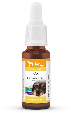 Lemon Pharma Bachblüten Tropfen Erste Hilfe für Tiere – Beruhigung, Anti Stress für Haustiere, für Katzen und Hunde, Bio & Vegan