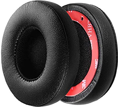 Solo 2 Ersatz-Ohrpolster mit Kabel, kompatibel mit Beats by Dr. Dre Solo 2.0 Solo 2 On-Ear-Kopfhörer (nicht für Solo 2/3 Wireless) Schwarz