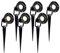SWANEW 6 Stücke Gartenstrahler mit Erdspieß 4W GU10 LED IP65 Wasserdicht Gartenbeleuchtung mit Stecker Warmweiß 3000K, Außenleuchte für Terrassen Gärten Wegen