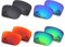 Well-aimed Verres de rechange compatibles avec les lunettes de soleil Oakley Jupiter Squared OO9135 - Value Pack 402, Noir + Iridium bleu + Iridium rouge + Iridium vert, Taille unique