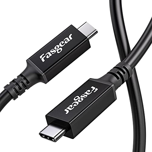 Fasgear USB 4 Cable 2.5m Long 40Gbps USB C to Type C Cable 8K USB-C Video Cord 100W PD Fast Charging Compatible for MacBook Pro Thunderbolt 4 Port/Samsung Monitor/Dell Display/eGPU Docking(2.5m (TPE))