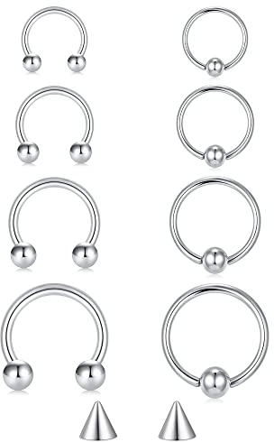 Briana Williams Septum Nasenring Hufeisen Piercing Clicker Ring 1.2mm Edelstahl Nase Lippe Ohrring Piercing Schmuck