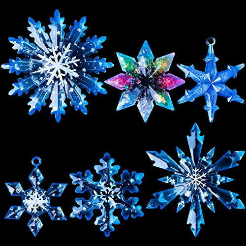 LET'S RESIN Silikonform Epoxidharz Weihnachten, Schneeflocke Epoxidharz Formen, 3D Eiskristall Harz Ornament Formen