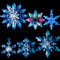 LET'S RESIN Silikonform Epoxidharz Weihnachten, Schneeflocke Epoxidharz Formen, 3D Eiskristall Harz Ornament Formen