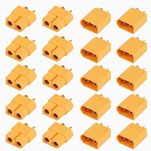 YAODHAOD 20PCS di XT60 Connettori, XT-60 maschio femmina connettori proiettile connettore di alimentazione per batteria Lipo RC aerei auto(20 PCS XT60)