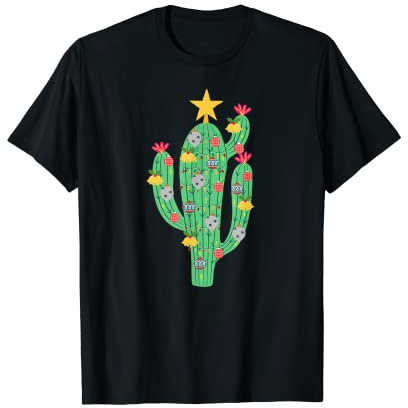 Árbol de Navidad de cactus Camiseta