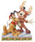 Jim Shore Enesco 6013059 Disney Traditions - Figura de reno de Mickey con Pluto Santa (6.25 pulgadas)