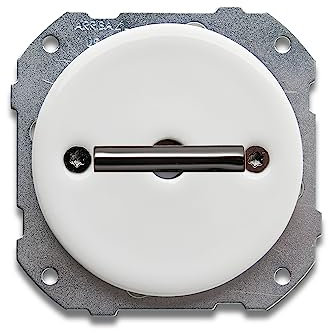 FONTINI - Va-et-vient métal nickel noire porcelaine blanche DO LOW