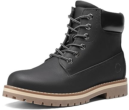 Bruno Marc Stivali Uomo da Stivali Classici Scarponcino Caldo Antiscivolo Comode Moda Fodera in Rete Stivaletti,Size 44.5,Nero Fodera in Rete,SBSB226M-1