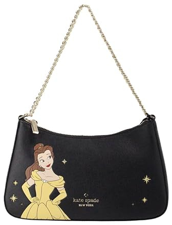 Kate Spade New York Disney X Die Schöne und das Biest wandelbare Umhängetasche, Schwarz