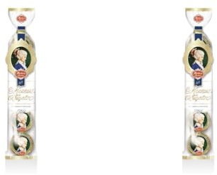 Reber Constanze Mozart-Kugeln, Pralinen aus Alpenmilch-Schokolade, Marzipan, Nougat, Tolles Geschenk, 5er-Tüte, 1 x 100 g (Packung mit 2)
