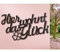 Colour-up Wandrelief Wandbild Schriftzug mit Blume 'Hier wohnt das Glück' - Gilde