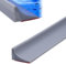 Silikon Wasserstopper Dusche Schwallschutz, 200CM Begehbare Dusche Boden Wassersperre, Silikon Duschschwelle für Rahmenlose Duschtür, Water Stopper Strip für Nass- und Trocken-Trennung (Grau)