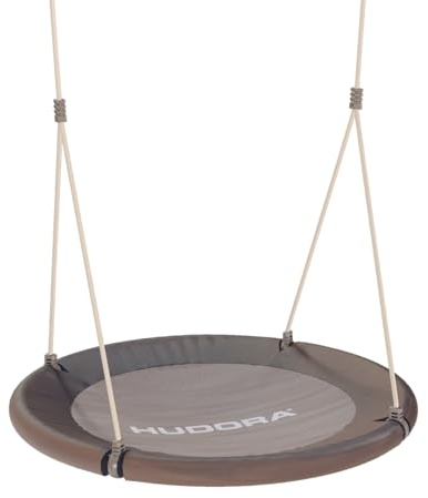 HUDORA Nestschaukel Lounge - Höhenverstellbare Nestschaukel mit 90/110cm Durchmesser für bis zu 150kg - Hängeschaukel mit geschlossener Sitzfläche - Familienschaukel für drinnen & draußen