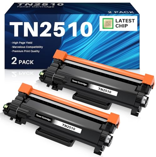 2X TN2510 Toner TN 2510 Kompatibel für Brother TN-2510 Toner TN 2510XL für Brother MFC-L2835DW Toner MFC-L2800DW MFC-L2827DW HL-L2400DW HL-L2445DW DCP-L2660DW DCP-L2620DW DCP-L2627DW