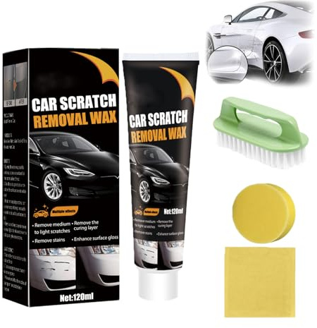 Scratch Repair Wax For Car, Car Paint Scratch Repair, Nano Sparkle Cloth Car Scratch Remover, Car Scratch Repair Paste Polishing Wax, Windshield Scratch Remover Kit With Wipe & Sponge (1)