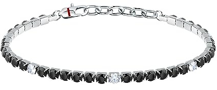 Sector No Limits Bracciale Uomo in Acciaio, Zirconi, Smalto, Collezione Tennis, Tennis - SANN50