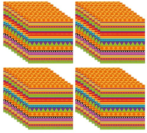 40 Sheets of Mexican Paper Napkins, Mexican Party Decorations, Colorful Napkins, Colorful Party Themed Napkins, Mexican Napkins, Birthday Party Decorations for Adults