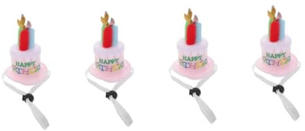 Alasum 4 Stück Geburtstag Kopfbedeckung Plüschstoff Stirnband Für Kinder Geburtstagstorte Hut Abschlussball-stirnband Gefälligkeiten Für Geburtstagsfeiern Hüte Für Kinder Kinderhüte Rosa