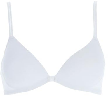 Cotonella, Reggiseno a Triangolo Chiara in Morbida Microfibra, con Coppe Imbottite Preformate e Foderate in Cotone - Reggiseno Senza Ferretto - Art.CD017-2 Pezzi Bianco tg 1