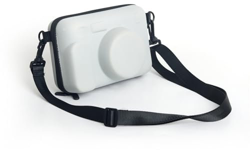 Kamera Schutzhülle für Instax Wide 400/210/300,Eva Hartschalenkoffer Organizer Tasche Schutz Aufbewahrungshülle mit Schulterriemen, 21.5 * 11.5 * 15.5cm (Weiß)