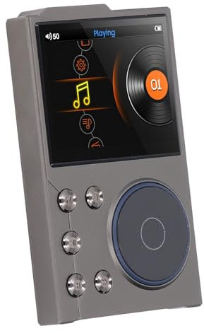 MP3 Player with Bluetooth 5.3, 16GB Digital Music Player 5.3 Lossless DSD DAC FLAC Player with 2.4inch HD Display Screen, Portable Audio Player, Supports Expanded Up to 256GB