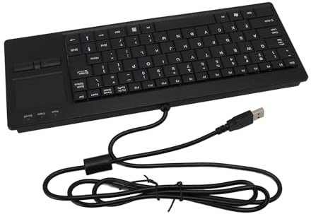 Denash X-Typ-Scherentasten, Touchpad-USB-Tastatur IP68 Wasserbeständig für den Industriellen Einsatz, Tastatur mit Kabel und HUB-Unterstützung, Ideal für Marineanwendungen und Andere