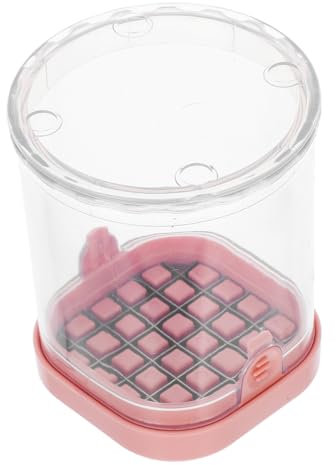 IMIKEYA Würfel gemüseschneider küchen gadget Gemüse Dicer Küchenutensil fruchtschneider Tomatenschneider Tassenschneider für Erdbeeren Obstschneider als Küchenhelfer Edelstahl 304 Rosa