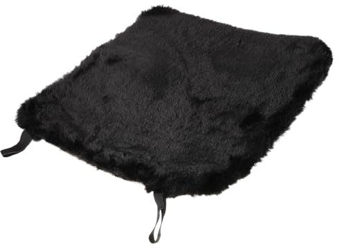 SOLUSTRE beheizbare autositzauflage auto sitzkissen Auto atmungsaktives Sitzkissen Lordosenstütze für Autositze Outdoor-Kissen Kissen für Bürositze Plüschimitat aus Kaninchenfell Black