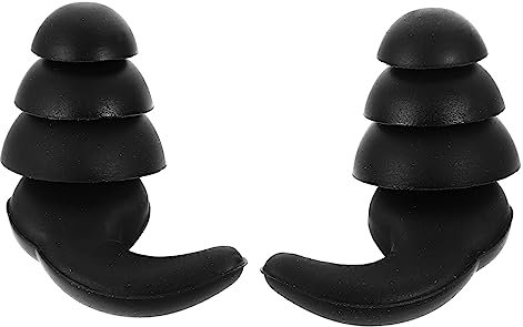 TOGEVAL 1 Paar Schalldicht Ohr akustisch Anhörung Stecker Vibes swimming for sleep noise cancelling earbuds Gehörschutz für Konzerte Gehörschutzstöpsel Kieselgel Black