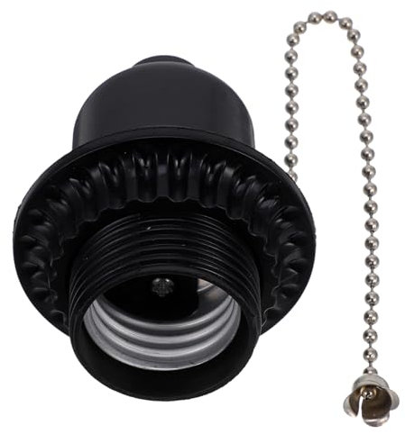 HOMSFOU Zugketten-lampenfassung Mit Zugkettenschalter Pendelleuchtenfassung Halterung Für Tischlampe Stehlampe Leuchte Aus Bakelit Und Metall Kompatibel Glühbirnen