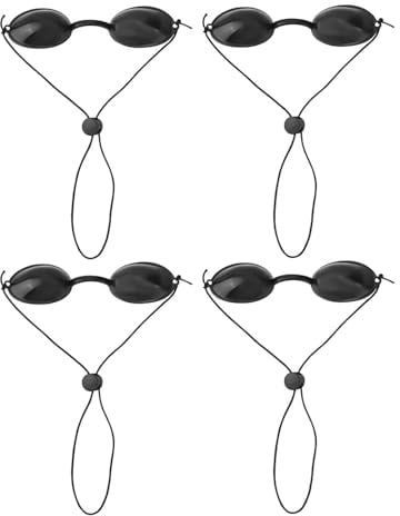 VPB 4 Stück Solarium Brille aus Silikon,UV Solarium Schutzbrille Solariumbrille Sonnenschutz Brille für Sonnenbank Beauty Patienten Sonnenbrille