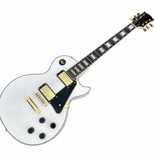 E-Gitarren-Stil, goldene Hardware, 5-lagiges Binding, massiver Mahagonikorpus, 6 Saiten