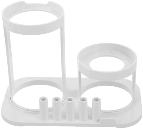 SOPOTUTU Organizer für Mundduschenaufsätze und Zahnseidehalter Weiß 18 X 13 X 10,5cm Universeller Halter zur Aufbewahrung und Trocknung von Mundpflegezubehör für Badezimmerarbeitsflächen