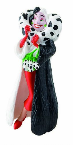 Bullyland 12512 - Spielfigur Cruella de Vil aus Walt Disney 101 Dalmatiner, ca. 9,8 cm, detailgetreu, ideal als kleines Geschenk für Kinder ab 3 Jahren