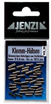 JENZI Quetsch-Hülsen, Inhalt ca. 100 Stück, 0,8 mm