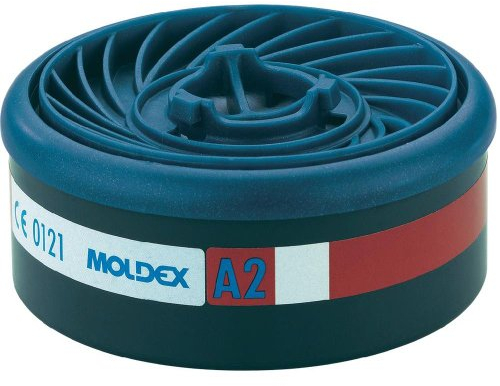 Moldex EASYLOCK A2 Gasfilter, Mittel, Blau, 8er Pack, Aktivkohle