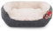 Rosewood Grey Jumbo Cord/Plush Oval Dog Bed, Medium
