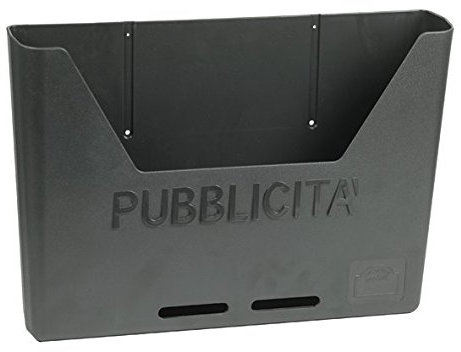 Cassetta Porta Pubblicita' Maurer In Policarbonato Grigio Scuro 36x7x25H cm
