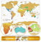 Die Scratch Map - das Original - Weltkarte zum Rubbeln, Rubbelkarte, Deko Rubbelweltkarte auf Englisch | Reise Geschenk - Poster Gadget, coole Geschenke für Frauen, Männer, Kinder - Gold-Folie