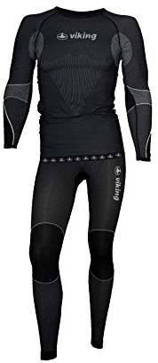 Kinder Riko Set Funktionsunterwäsche Thermounterwäsche Skiunterwäsche Seamless - Schwarz, 116-128