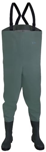 Dönges Wathose mit S5 Sicherheitsstiefel, Größe 43 (Sicherheitsstiefel Hochwasser Dönges-Wathose Pionierwasserhose Pionier-hose Kanalarbeiter Anglerhose Arbeitsschutzstiefel)