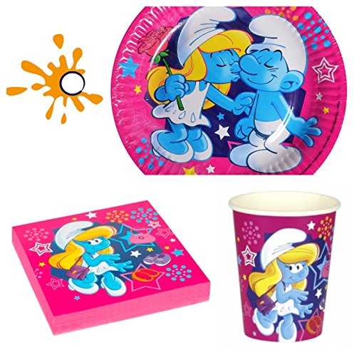 amscan - 552500-20 Servietten Schlumpfette 33x33cm